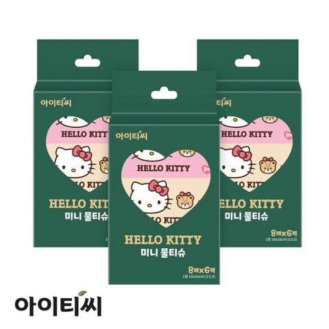 [헬로키티] 가든 티타임 미니물티슈 6개×3팩