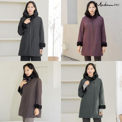 [론칭가 109,000원][마담4060] 로얄 FAUX 퍼 코트