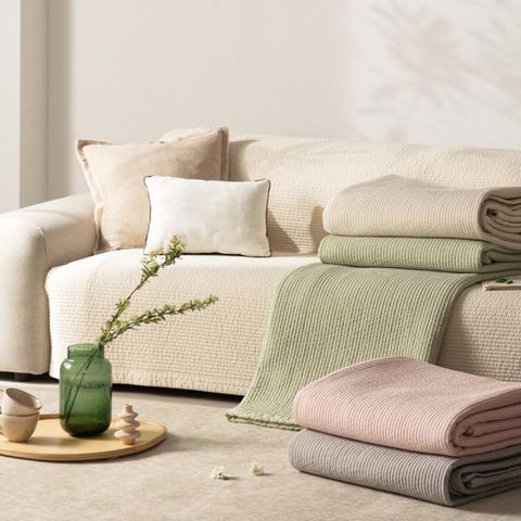 [SK] 보몽드 광목 순면 줄누비 스프레드 1+1세트 ★프리미엄급 순면광목★