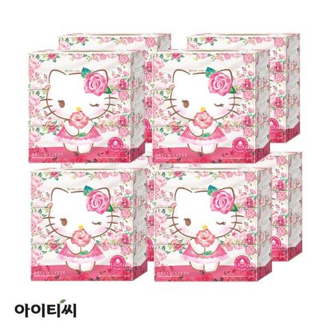 [헬로키티] 로멘틱 소프트 로션티슈 3입×8팩