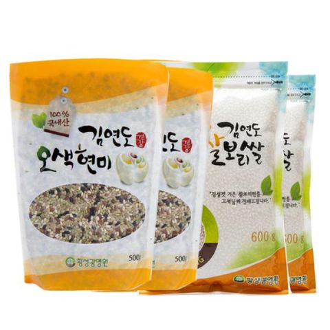 김연도 오색현미500g*8봉+흰찰쌀보리600g*4봉