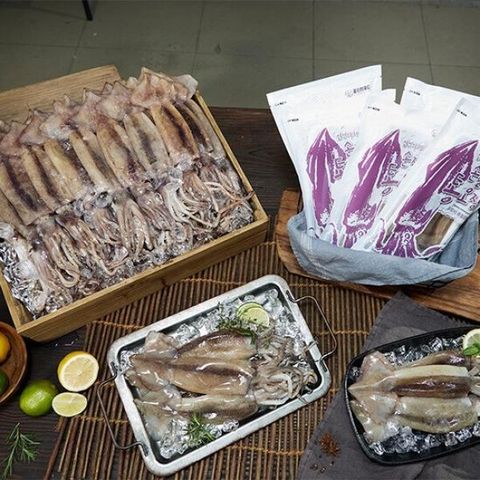 [좋은씨푸드] 자연산 손질 통오징어 160g×16마리(2미/1팩)