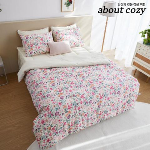 토퍼+이불+베개커버 한번에 겨울침구 준비완료 [어바웃코지] 꽃잠 볼륨 토퍼 침구세트(SS)