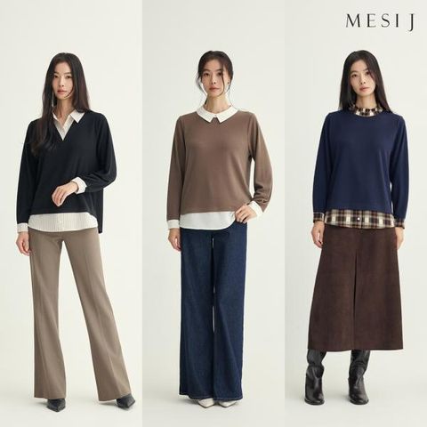 [메시제이]레이어드 블라우스 3종