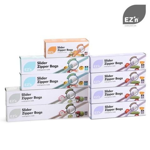 이지엔 슬라이더 지퍼백 총 154매(특대, 대형, 중형, 소형)