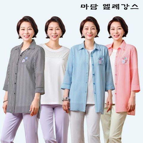 [마담엘레강스] 럭키 스트라이프 시어서커 앙상블