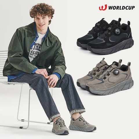 [월드컵] 남성 다이얼 레더 쿠션 워킹화 1종