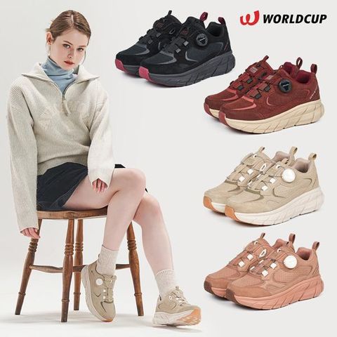 [월드컵] 여성 다이얼 레더 쿠션 워킹화 1종