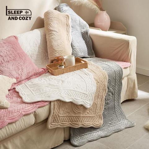 [4인용] 슬립앤코지 목화솜 극세사 소파패드 2장세트