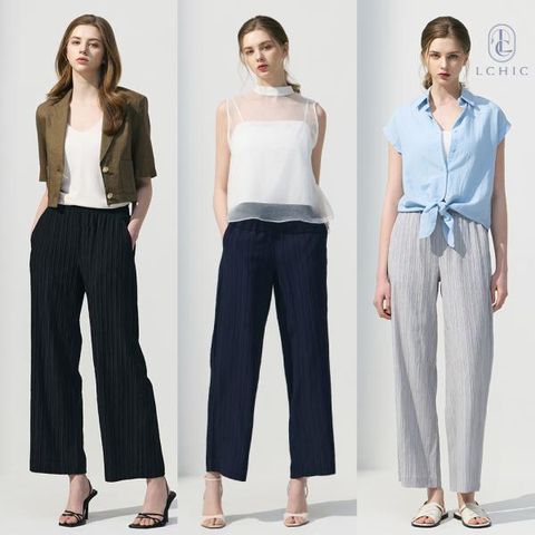 [엘시크] 25SS  크링클 인견 스판 팬츠3종