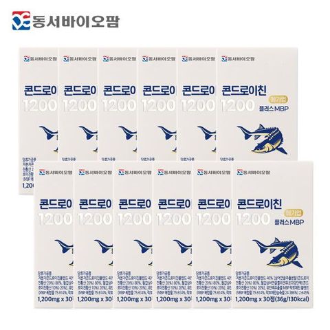 [동서바이오팜] 콘드로이친1,200플러스MBP메가업 (1200mg×30정)×12통