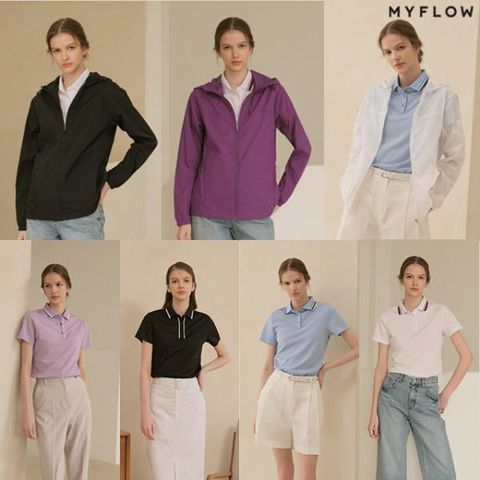[마이플로우] 여성 점퍼 PK티셔츠 세트 5종