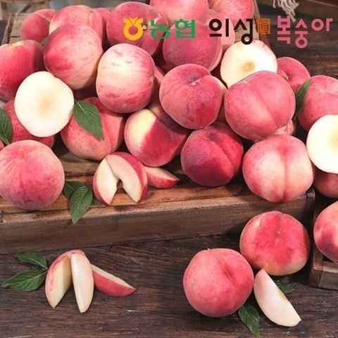 2025 농협 의성 햇복숭아 L~2L사이즈 4kg*1박스_백도아삭이 개당215g~330g
