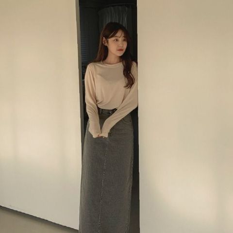 [DJAGSO] 여성 봄 가을 베더스 파스텔 라운드 티셔츠