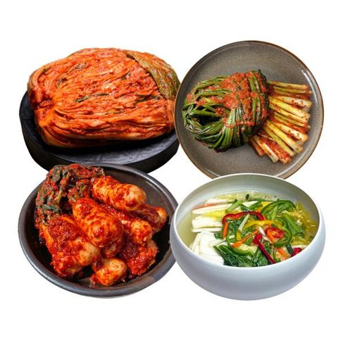 도미솔 포기7+해풍맞은노랭이백김치2+왕자총각2+제주쪽파보리1(4종,12kg)