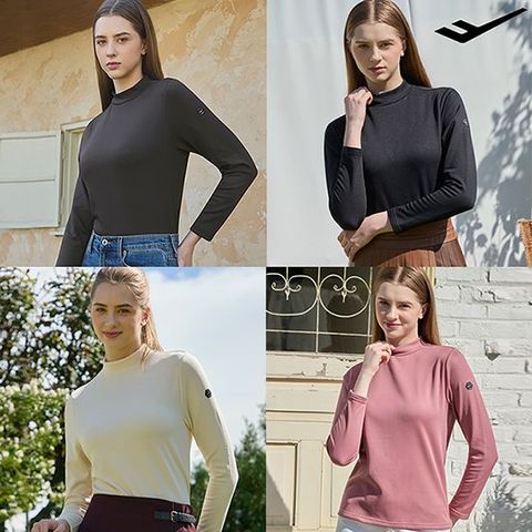 [프로스펙스] 여성 기모 모크넥 티셔츠 4종