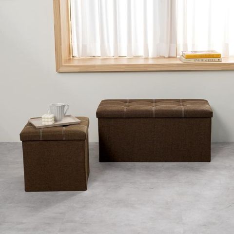 [벨레스] 접이식 수납형 스툴 2개세트_1세트(중형1개+대형1개)