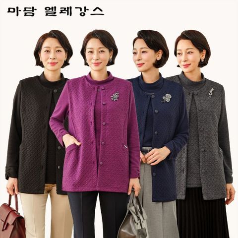 [마담엘레강스] 미아 베스트+ 블라우스 세트