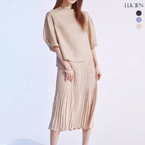 루시앙 플리츠 레이어드 린넨 원피스 3종 (택1)