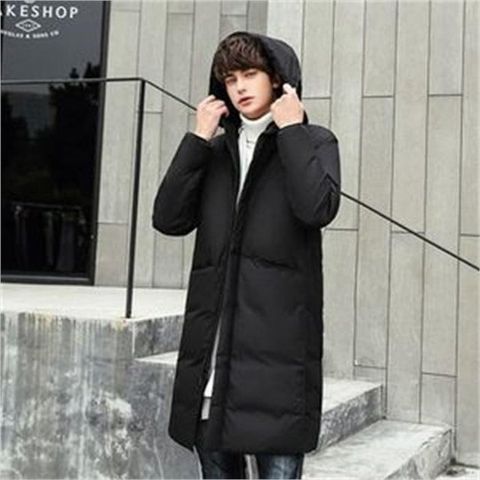 [오노마] ONM 생그리 후드 오리털 롱 패딩 점퍼-블랙