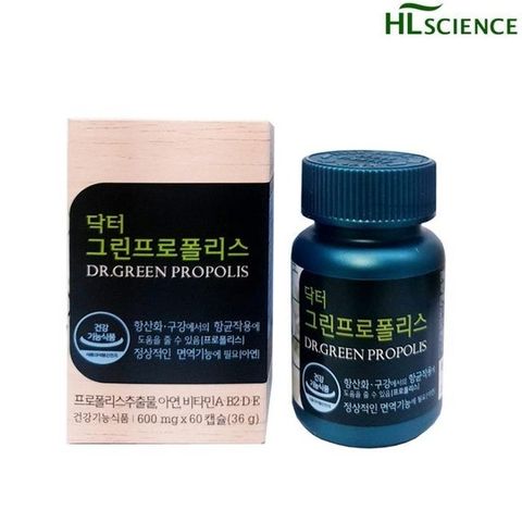 에이치엘사이언스 닥터 그린프로폴리스 500mg x 60캡슐