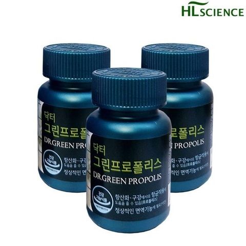 에이치엘사이언스 닥터 그린프로폴리스x60캡슐x3병/b
