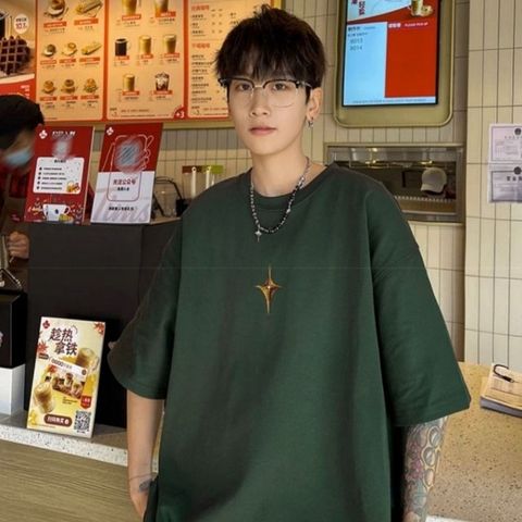 캐주얼룩 캠퍼스룩 플레인스타일 모던 면 반팔티셔츠 (WFHO2RO)