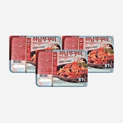 [엘루맘] 주현푸드 하남쭈꾸미 보통매운맛 500g 3개