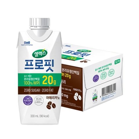 셀렉스 프로핏 웨이프로틴 드링크 아메리카노 330ML 12팩 x 1박스