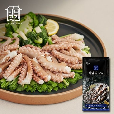 바다곳간 한입 쏙 낙지 (1팩당 10미) 200g x 9팩