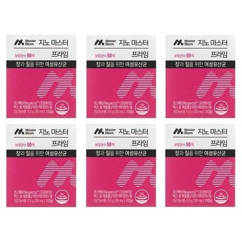 [마스터바이옴] 지노마스터 프라임 350 mg x 30캡슐 6박스 -SDL-