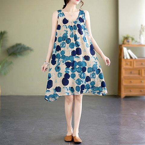 [W shopping] [헬리꽁땡] 인견 오블 도트 원피스2종