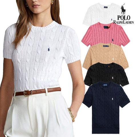 [POLO] 폴로 랄프로렌 여성 포니 피마 니트 스웨터 반팔