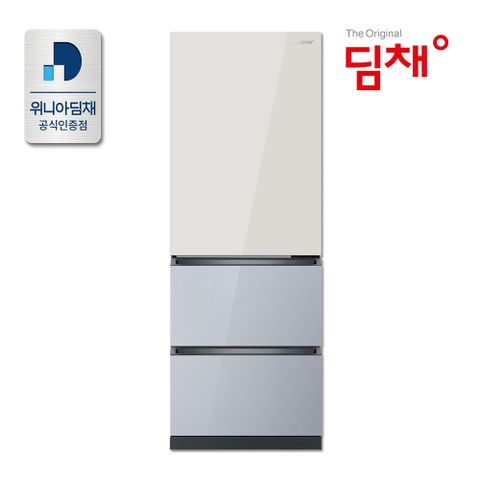 [딤채] 3도어 330L 스탠드형 김치냉장고 EDT33JBPIENT 샤인베이지노바실버
