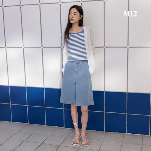 [1만원인하] M12 25SS 여성 니팅 버뮤다 데님 팬츠 3종