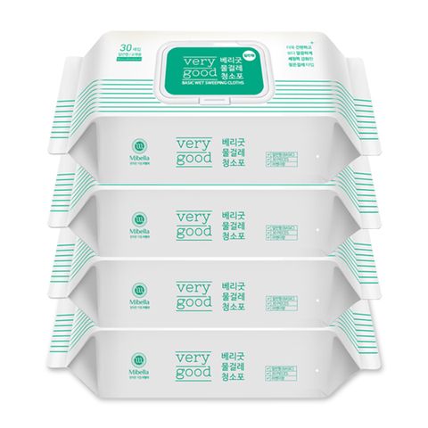 [한정수량] 베리굿 표준형 물걸레 청소포 120매 (30매x4팩)