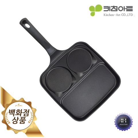 [롯데백화점]HOUSE IH 인덕션 사각3구 멀티 에그프라이팬