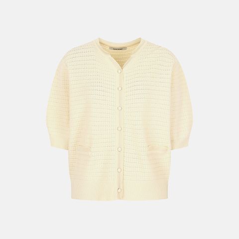 [최초가:229,000원]  배색디테일 니트 가디건  A242PWK364