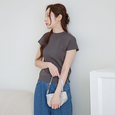 [최초가 79,900원]캡소매 사이드 슬릿 하프넥 니트 3종세트