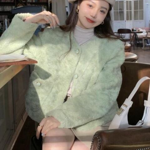 아트박스/옷자락 여자 겨울 부드러운 페이크퍼 파티 자켓