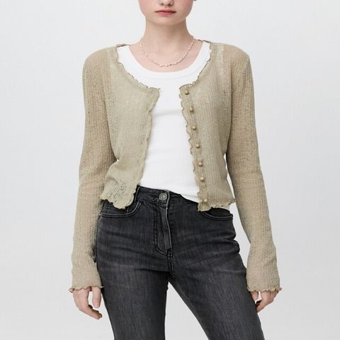 SJYP 린넨 블렌드 저지 가디건 PW2F4SHE04W 428519