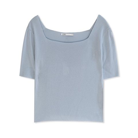 [최초가 35,900원]  스퀘어넥 반팔 니트_MIWKAB52ST-T (MIWKAB52ST-T)