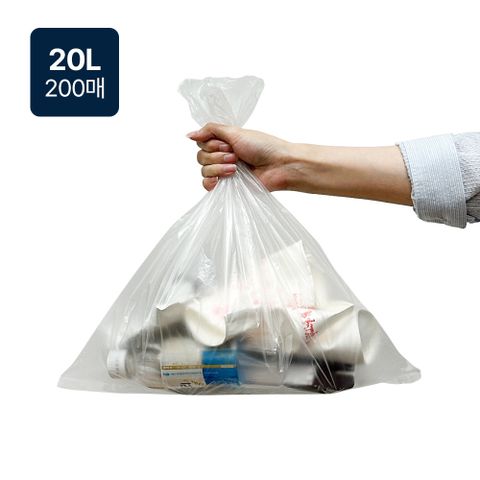 [1+1/200매] 자우버탁 분리수거함 휴지통 20L 비닐봉투 40X45