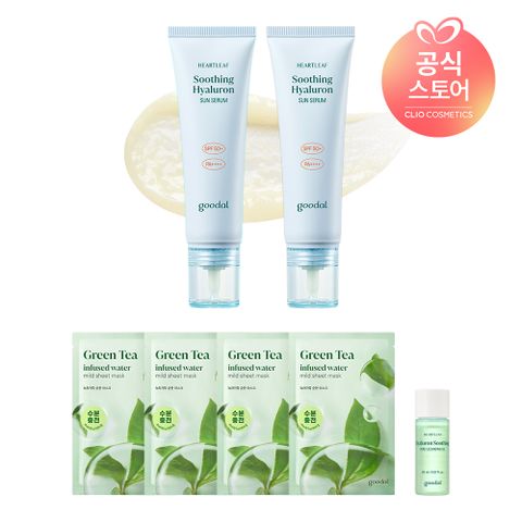 어성초 진정 히알루론 선세럼 50ml x2 [사은]녹차가득순한마스크4매+어성초클렌징오일20ml
