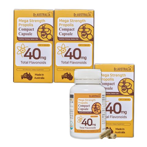 메가 스트렝스 프로폴리스 3병 6개월 호주산 플라보노이드 40mg