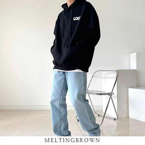 [하프클럽/멜팅브라운]커플 후드티 남성 오버핏 긴팔티 LG3