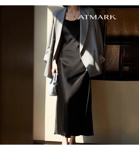 ATMARK 타이디새틴스트랩원피스_AA53OP029G