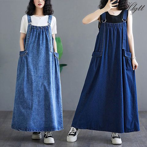 (55~88까지)데님멜빵맥시원피스(색상선택)