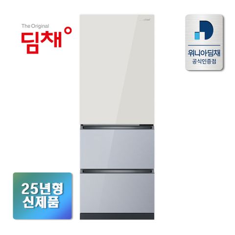 25년형 [딤채] 3도어 330L 스탠드형 김치냉장고 EDT33KBPIENT1 샤인베이지노바실버