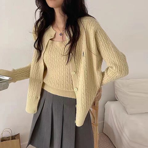 233667 - 니트나시 가디건세트 니트나시가디건세트 레이스가디건 여성카디건 꽈베기가디건 오버핏가디건 여